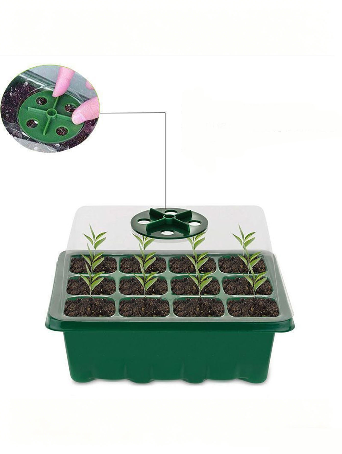 Seed Starter Tray - 1/2pc 6/12-Hole Seedling Tray, Thickened Plastic
