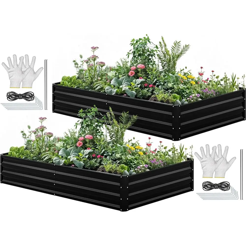 96x48x12 Galvanized Steel Rais - Garden Gloves recension och pris
