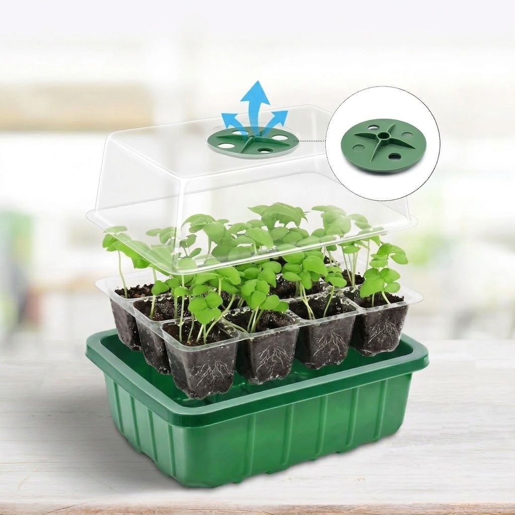 Adjustable Humidity Domes Clea - Seed Starter Tray recension och pris