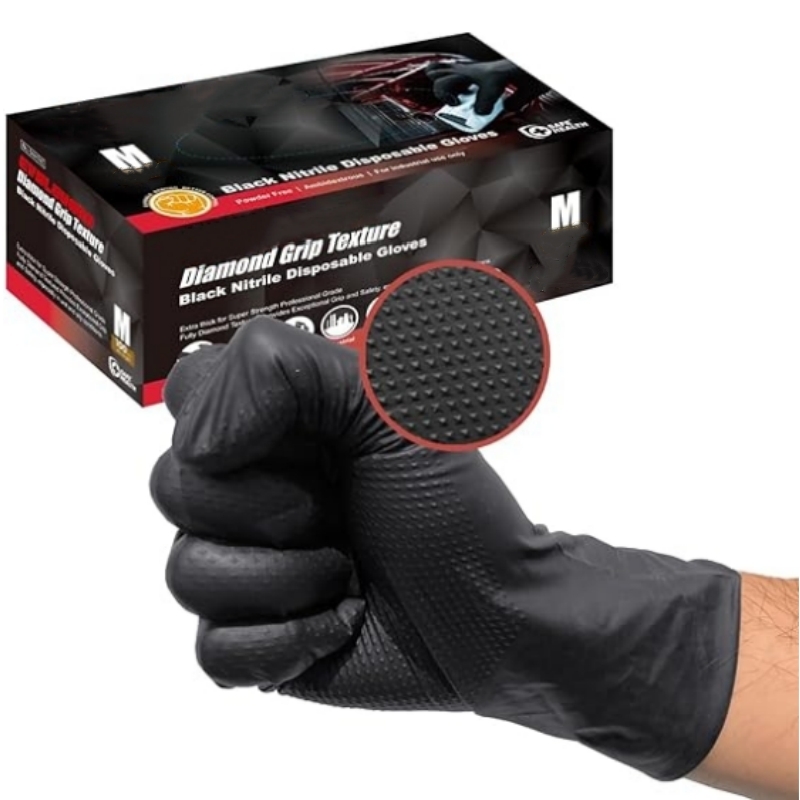 8Mil Heavy Duty Black Nitrile  - Garden Gloves recension och pris