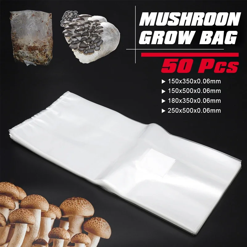 50Pcs PVC Mushroom Grow Bag Sp - Grow Bag recension och pris