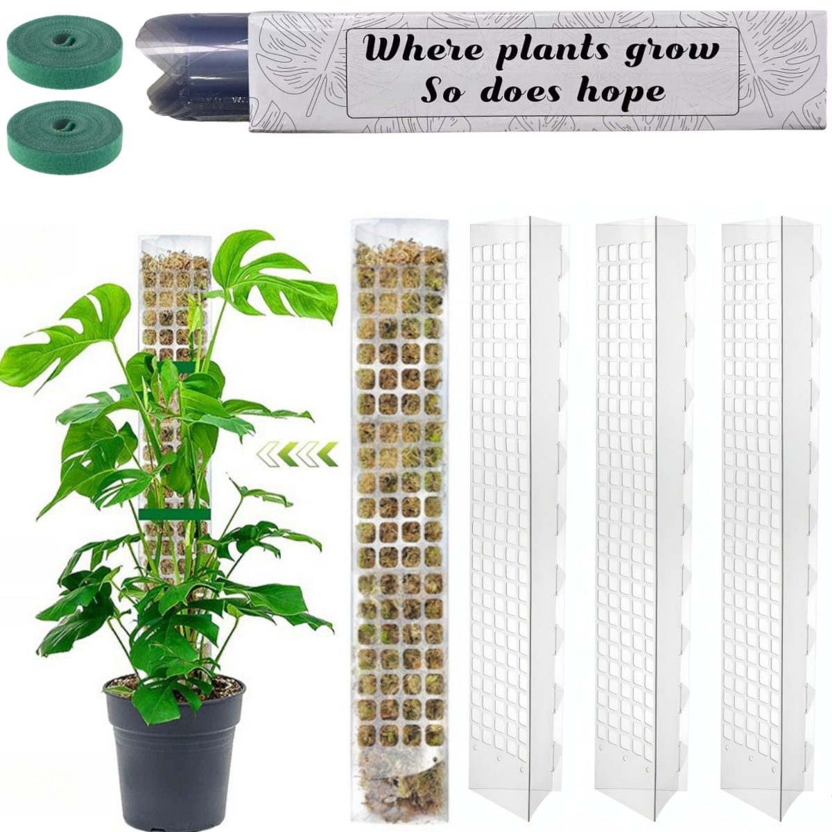 Moss Pole Plastic Plant Stand  - Indoor Herb Garden recension och pris
