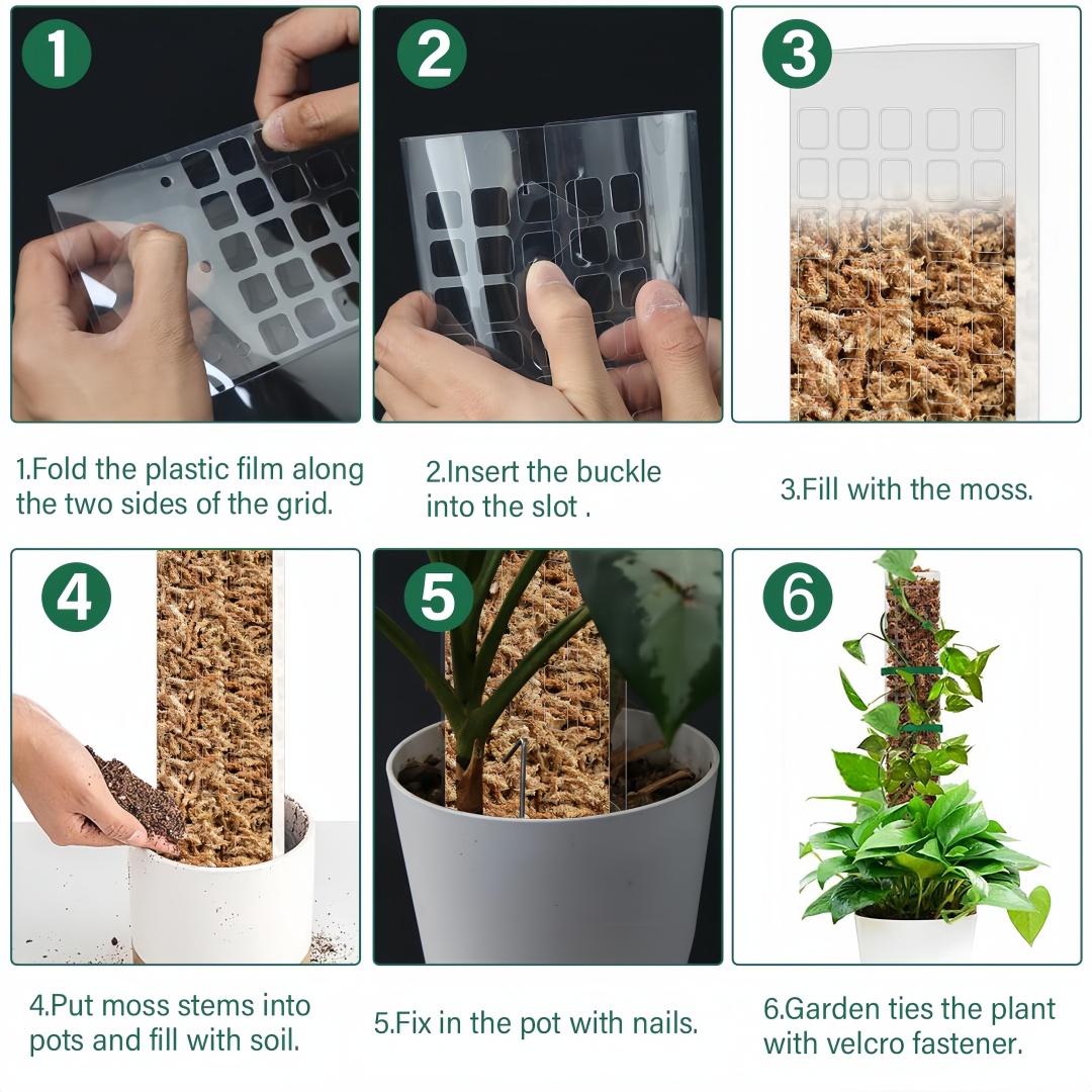 Moss Pole Plastic Plant Stand  - Indoor Herb Garden recension och pris