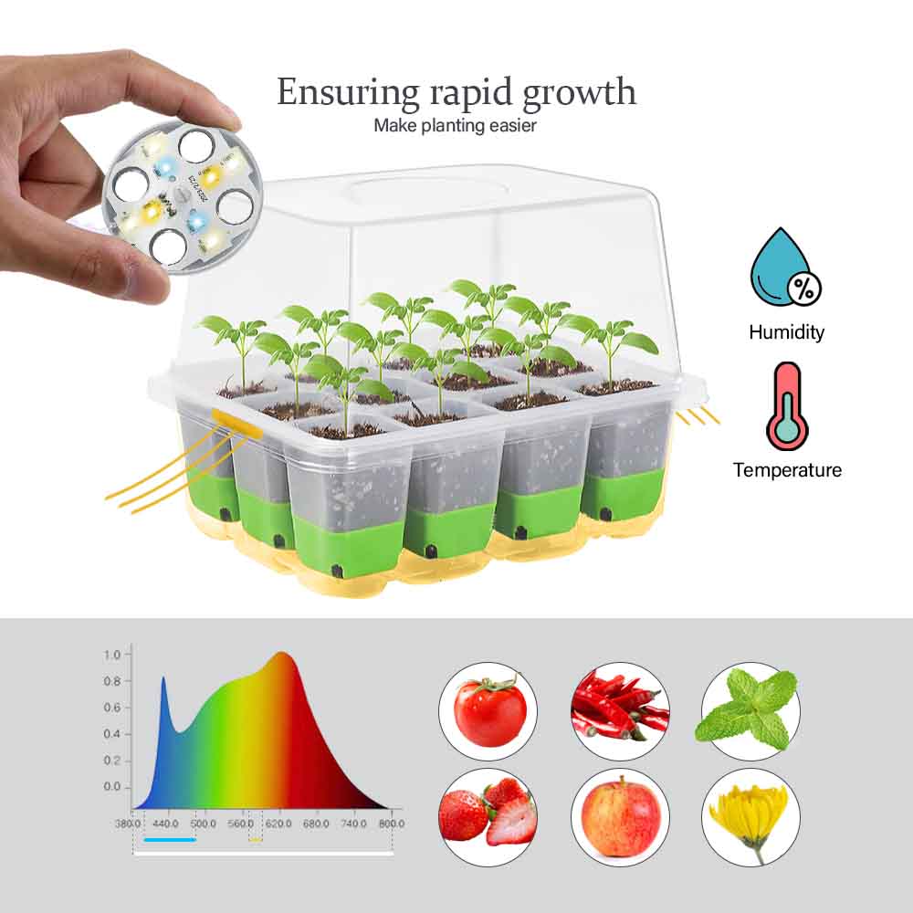 LED Grow Light Seedling Starte - Seed Starter Tray recension och pris
