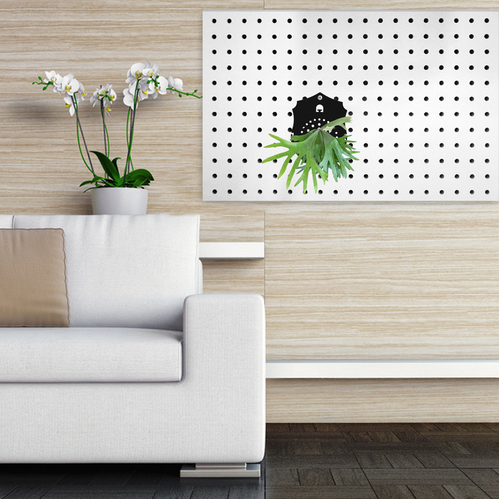 Frosted Black Acrylic Fern Mou - Vertical Planter recension och pris