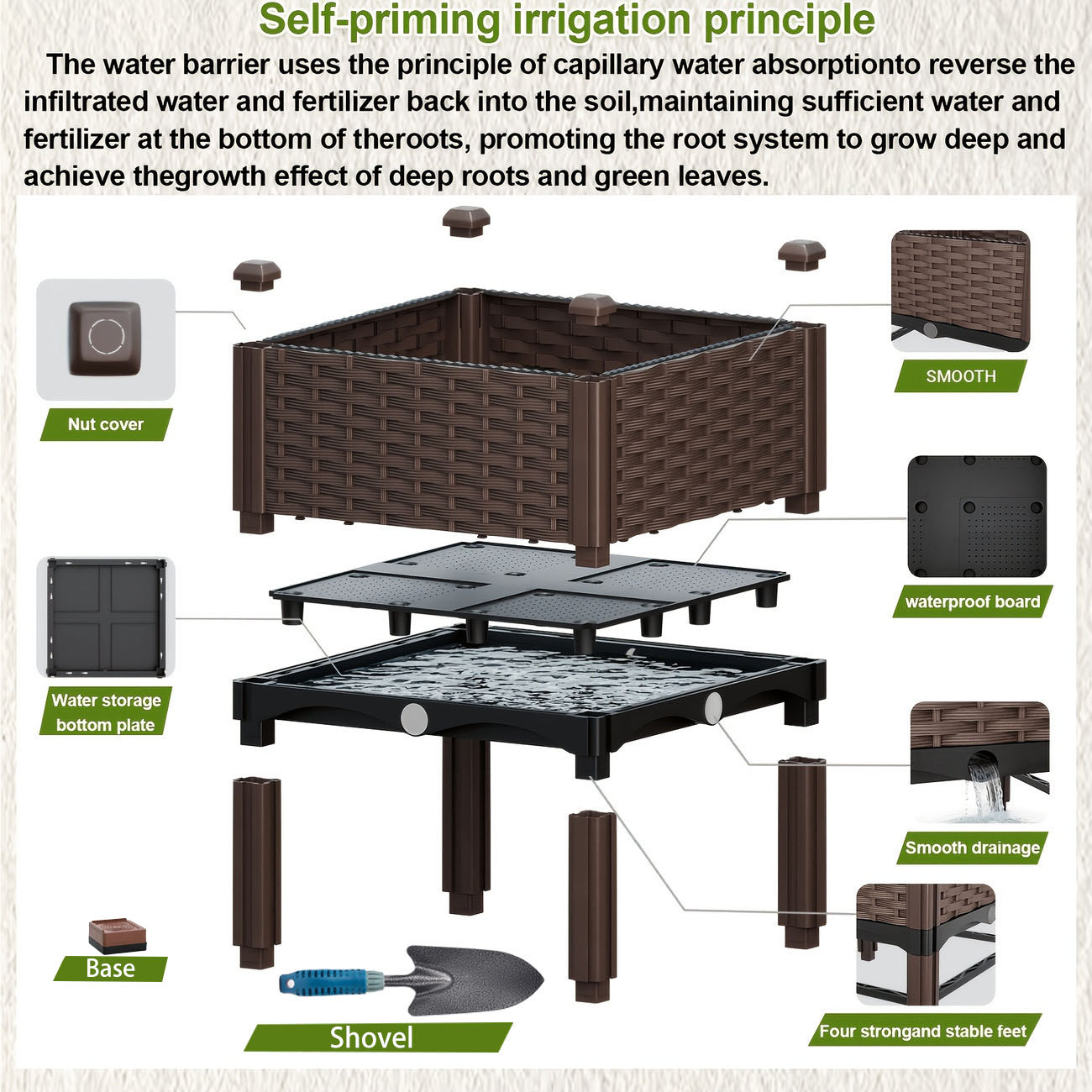 Garden Raised Bed, Elevated Fl - Self Watering Planter recension och pris