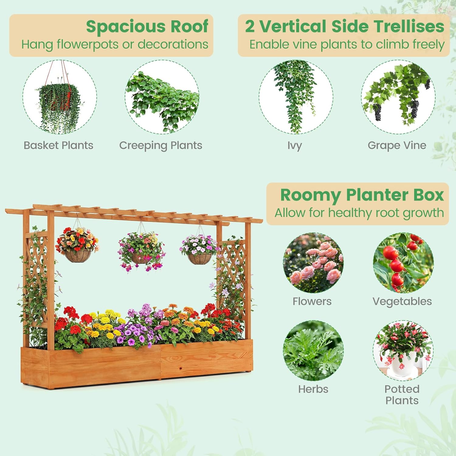 Outdoor Patio Raised Garden Be - Raised Garden Bed recension och pris