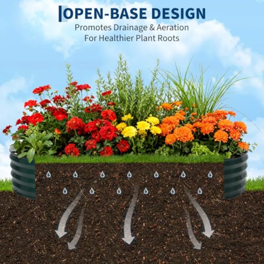 Outdoor galvanized steel raise - Raised Garden Bed recension och pris