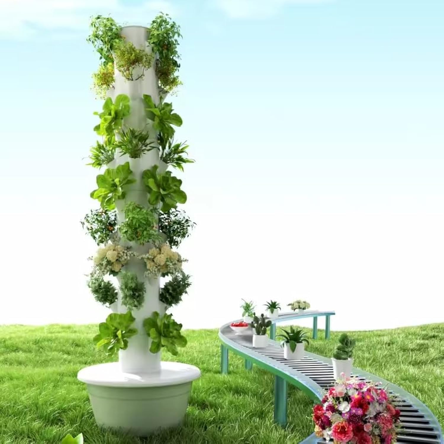 Vertical Hydroponic Grow Tower - Vertical Planter recension och pris